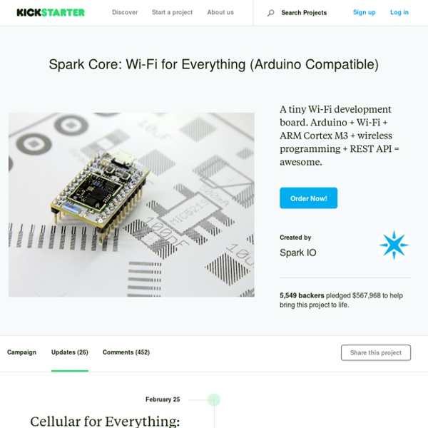 Spark Core: Wi-Fi for Everything (Arduino Compatible) by Spark Devices