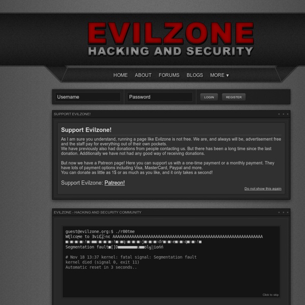 Evilzone - Hacking and Security Community - Index