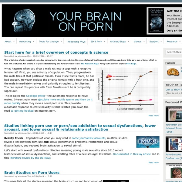 Evolution has not prepared your brain for today's Internet porn