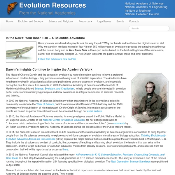 Evolution Resources from the National Academies