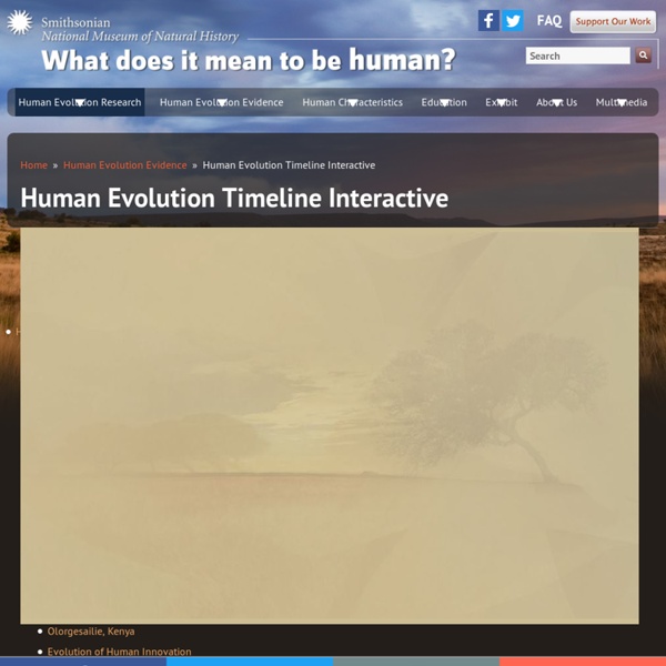 Human Evolution Timeline Interactive