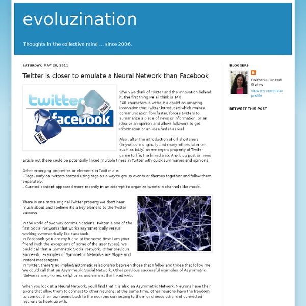 Twitter is closer to emulate a Neural Network than Facebook