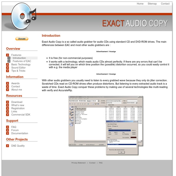 Introduction » Exact Audio Copy
