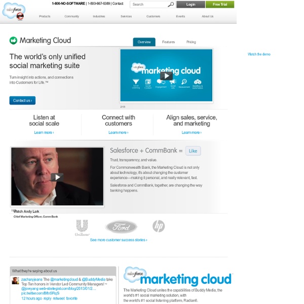 Social Media Monitoring & Marketing Tools - Salesforce Marketing Cloud