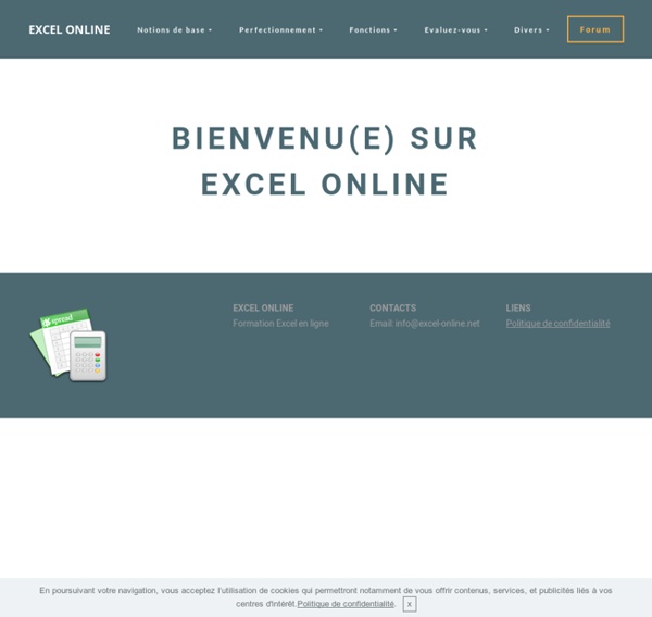 Formation Excel en ligne gratuite