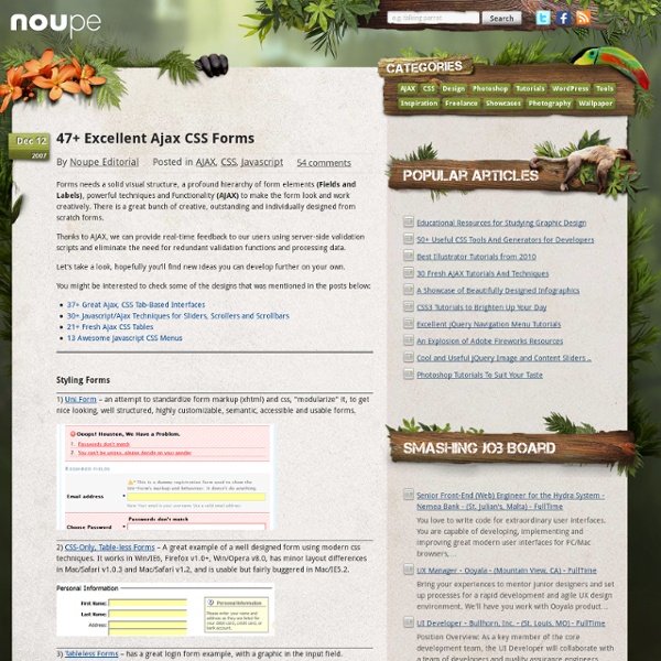 47 Excellent Ajax CSS Forms - Noupe Design Blog