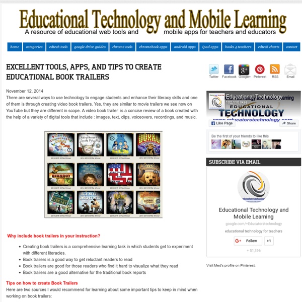 Excellent Tools, Apps, and Tips to Create Educational Book Trailers