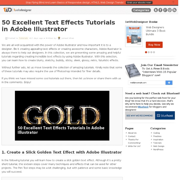 50 Excellent Text Effects Tutorials In Adobe Illustrator