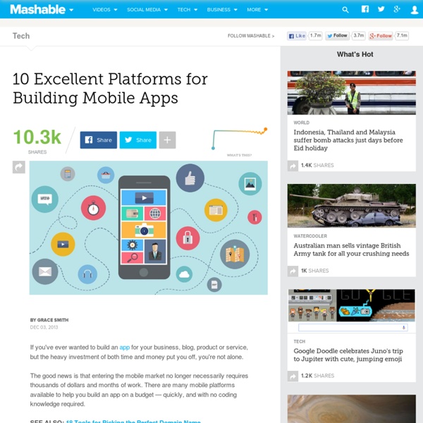 10 Excellent Platforms for Building Mobile Apps