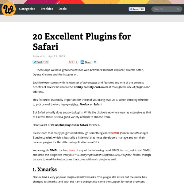 20 Excellent Plugins for Safari