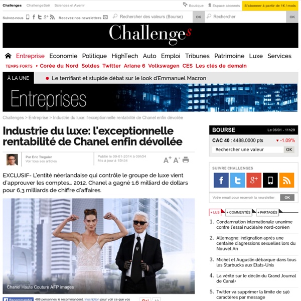 Industrie du luxe: l'exceptionnelle rentabilité de Chanel enfin dévoilée