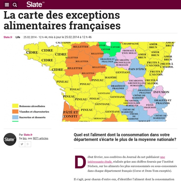 La carte des exceptions alimentaires françaises