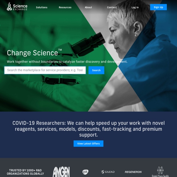 Science Exchange // The Online Marketplace For Outsourcing Science Experiments