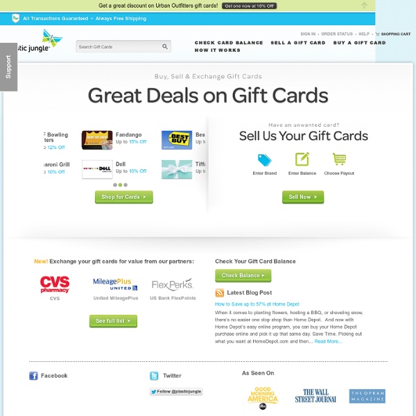 Gift Card Exchange - Buy, Sell, Swap - Free Shipping - Plastic Jungle