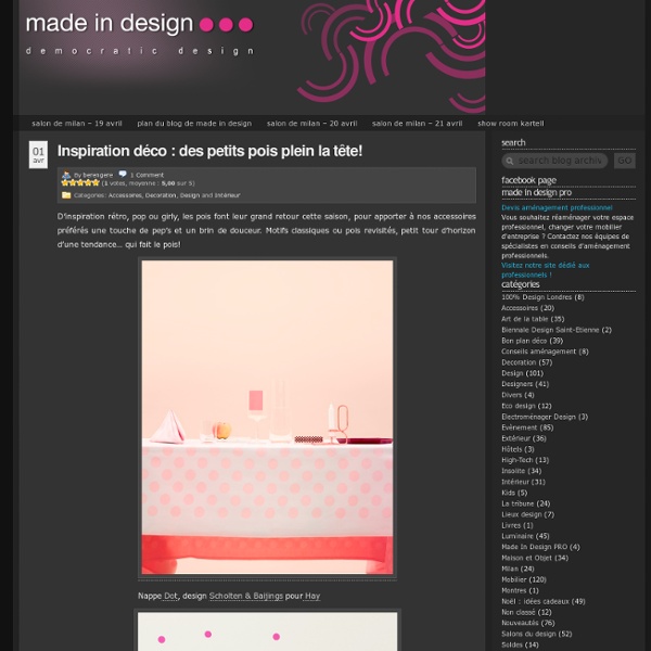 Democratic design : le blog de made in design - l'actualité de l