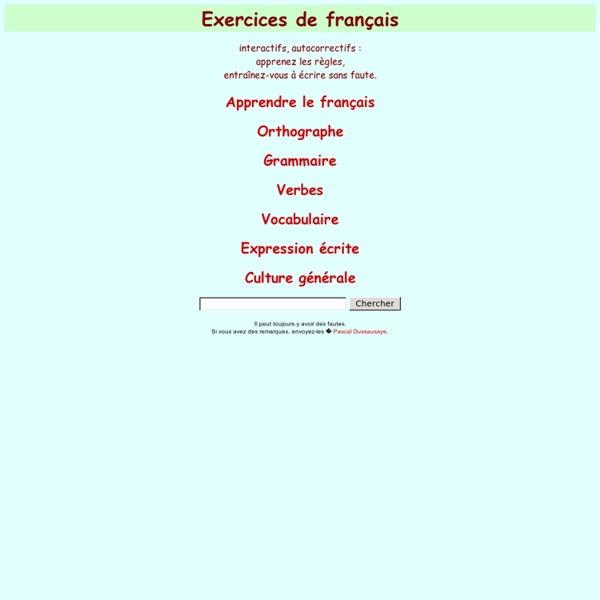 Exercices de français