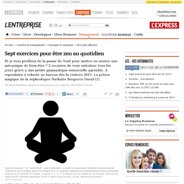 Article : 7 exercices pour être zen
