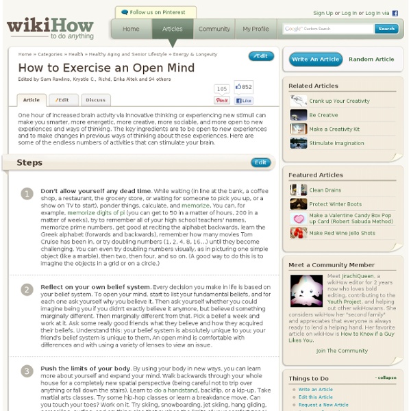 How to Exercise an Open Mind - WikiHow
