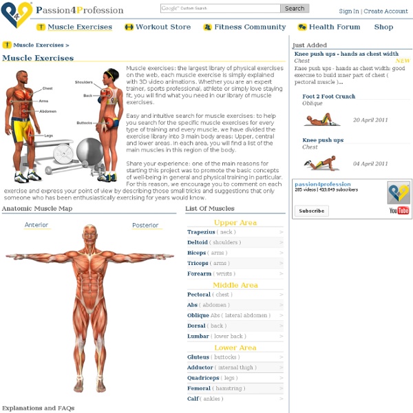 Muscle exercises, the largest library of physical exercises