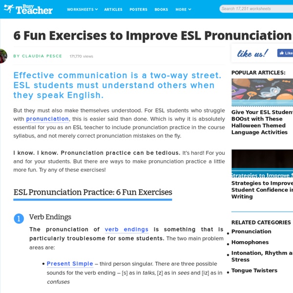 6 Fun Exercises to Improve ESL Pronunciation