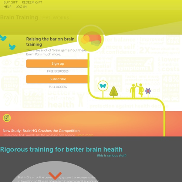 Brain Exercises, Brain Fitness, Brain Games - BrainHQ from Posit Science