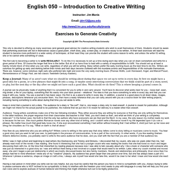 Exercises in Writing for Beginning Writers