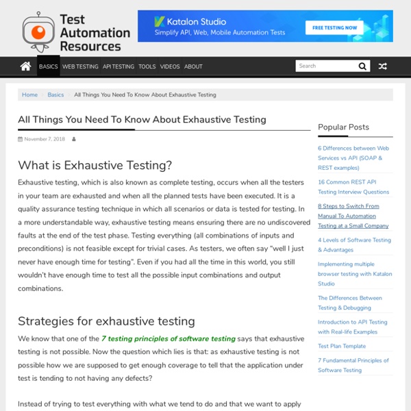 Exhaustive Testing: Definition, Principles, and Examples