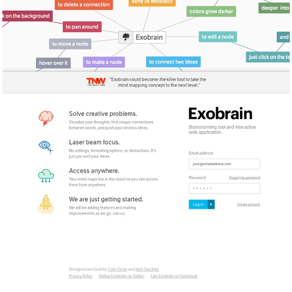 Exobrain - Brainstorming tool and interactive web application