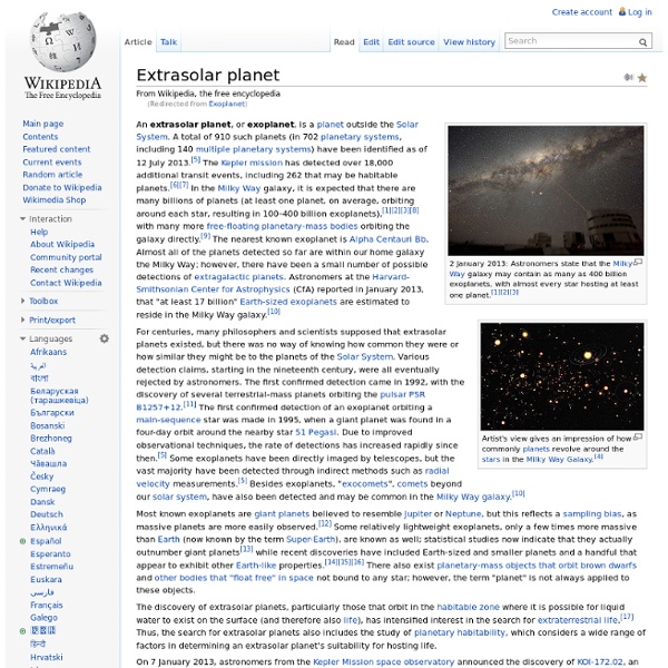 Extrasolar planet