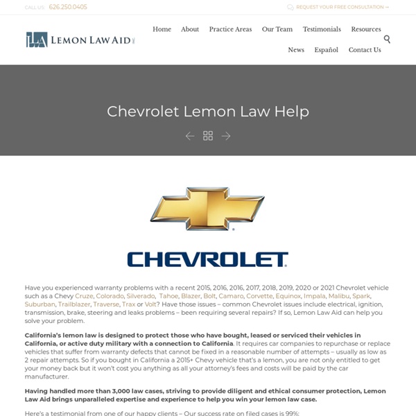 California Chevy Lemon Law