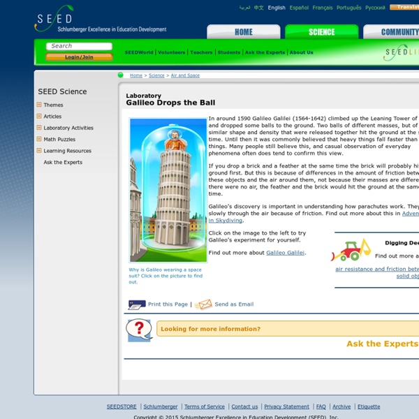 Galileo Drops the Ball - Virtual Experiment