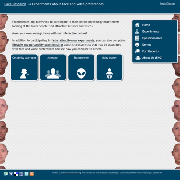 Face Research » Psychology experiments about preferences for faces and voices