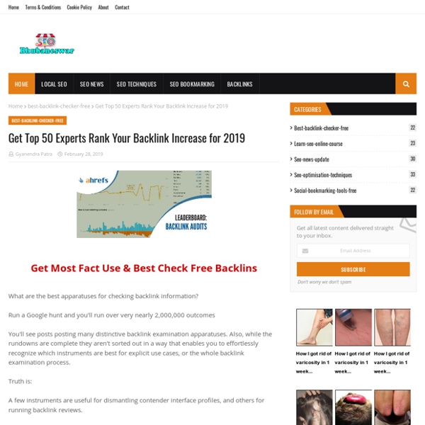 Get Top 50 Experts Rank Your Backlink Increase for 2019
