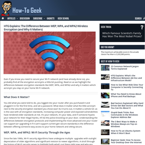 HTG Explains: The Difference Between WEP, WPA, and WPA2 Wireless Encryption (and Why It Matters)