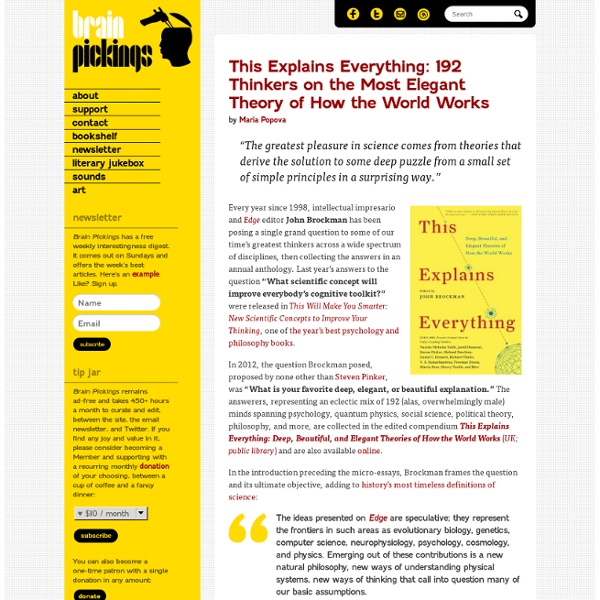 This Explains Everything: 192 Thinkers on the Most Elegant Theory of How the World Works