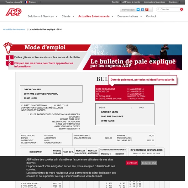 Gestion des RH, de la Paie et des Temps - Le bulletin de paie expliqué intéractif d'ADP