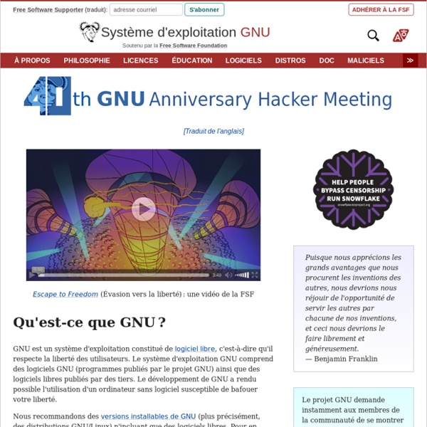 Le système d'exploitation GNU