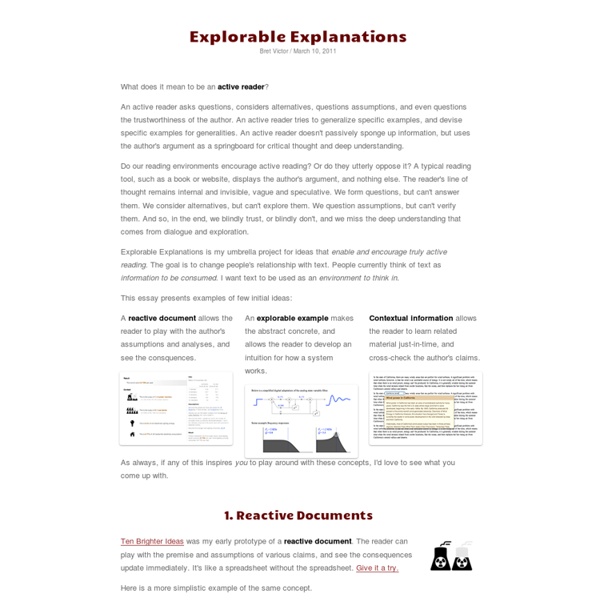 Explorable Explanations