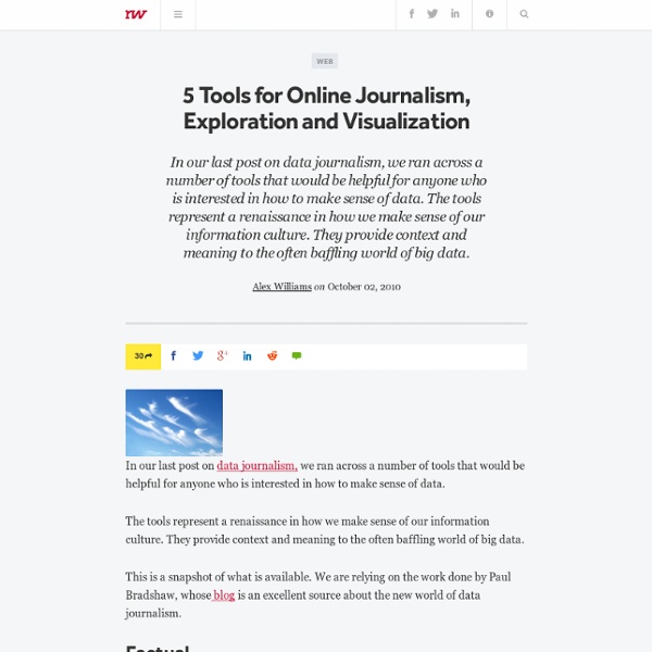 5 Tools for Online Journalism, Exploration and Visualization - ReadWriteCloud