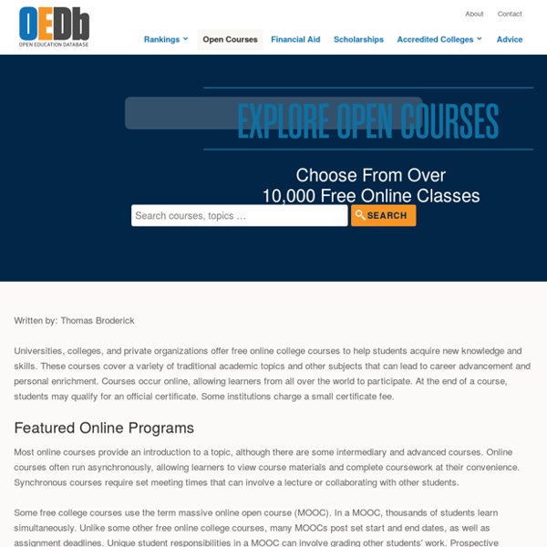 10,000+ Free Online Courses From Top Universities