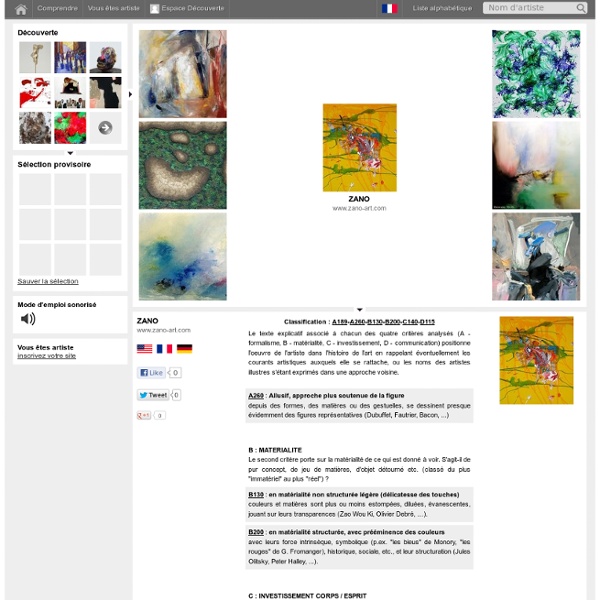 Visual Arts Explorer - Le moteur de recherche des arts visuels - ZANO