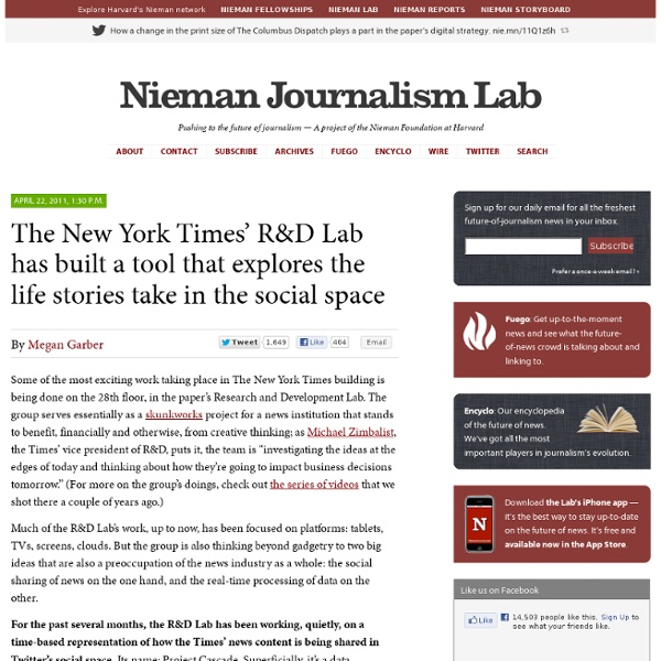 The New York Times’ R&D Lab has built a tool that explores the life stories take in the social space