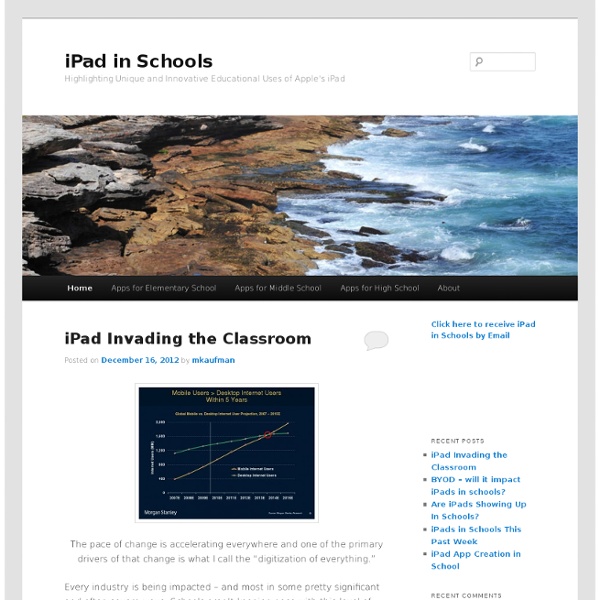 Exploring the impact of Apple's iPad on schools & schooling.