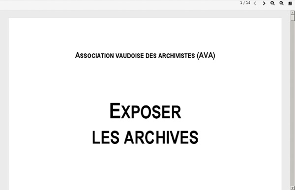 Exposer les archives