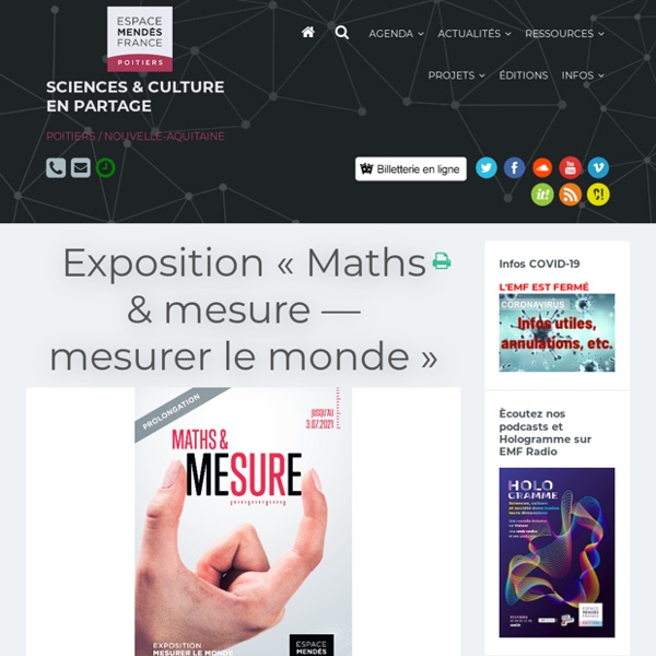 Exposition « Maths & mesure — mesurer le monde »