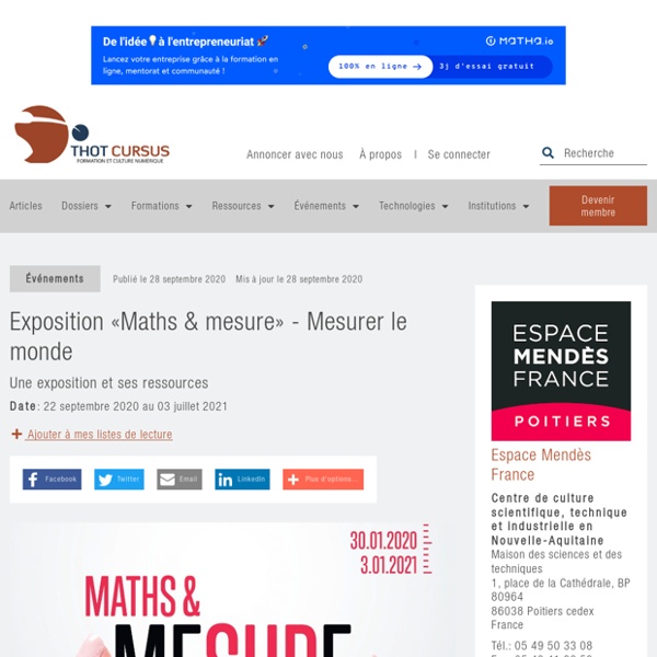 Exposition «Maths & mesure» - Mesurer le monde