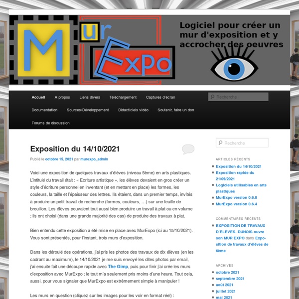 - Logiciel pour créer un mur d'exposition et y accrocher des oeuvresMurExpo