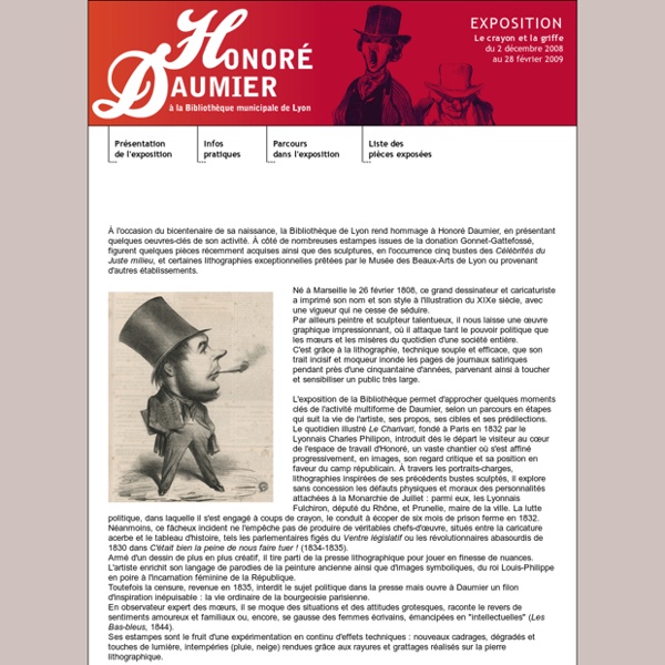 Exposition Honoré Daumier : "Le crayon et la griffe" - Présentation de l'expo