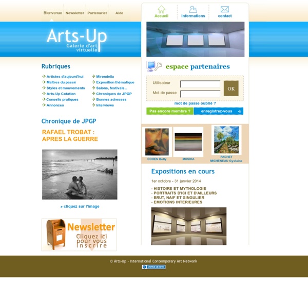 Galerie d'art en ligne - Expositions - guide et information sur les arts plastiques
