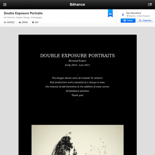 DOUBLE EXPOSURE PORTRAITS on the Behance Network